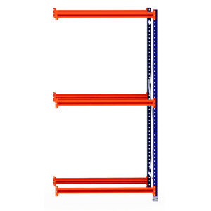 RackZone Tyre Racking 600mm Extender: blue frame, 3 orange support beams.