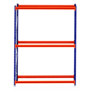 RackZone Tyre Racking 600mm Depth - Starter with blue frame, orange beams.