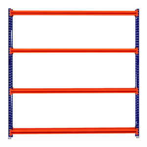 RackZone Tyre Racking 400mm Depth Starter with orange beams and blue supports.