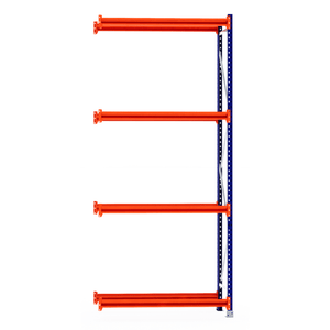 RackZone Tyre Racking 600mm Extender with 4 orange arms and blue support.