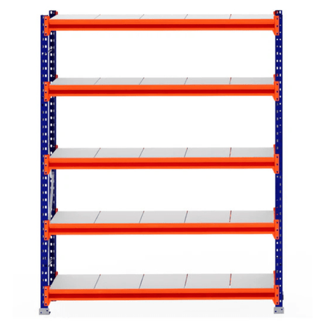 RackZone Longspan Shelving Starter, 400mm depth, six steel panels shown.
