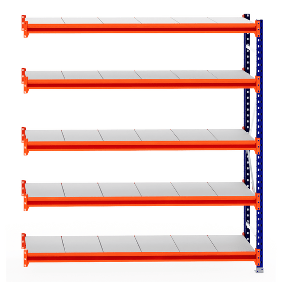 RackZone Longspan Shelving Extender, 600mm deep, steel shelves and frame.