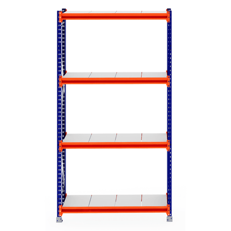 RackZone Longspan Shelving 600mm Steel, five empty shelves, white background.