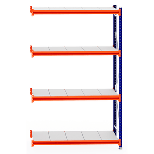 RackZone Longspan Shelving Extender with 4 steel shelves, 600mm depth.