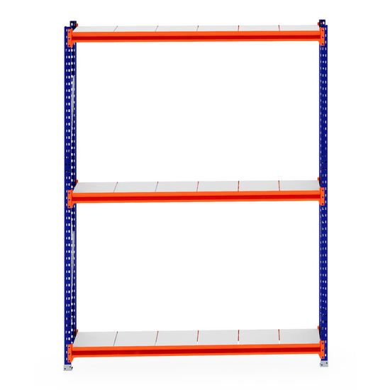 RackZone Longspan Shelving 400mm Steel Panels - Starter for heavy-duty storage.