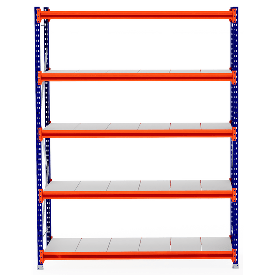 RackZone Longspan Shelving, 800mm deep, steel panels, starter unit.