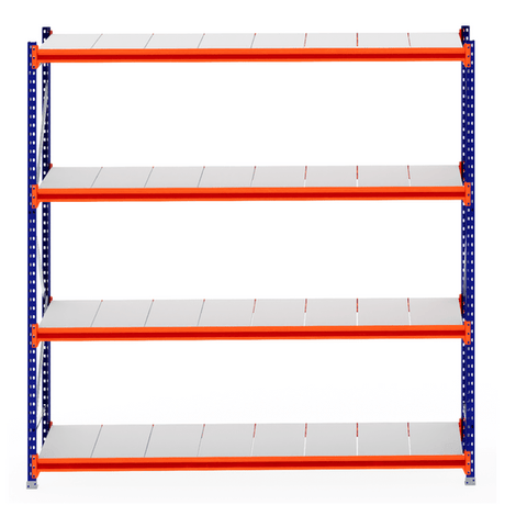 RackZone Longspan Shelving Starter, 800mm depth with steel panels.