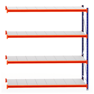 RackZone Longspan Shelving Extender, 800mm deep with steel panels.