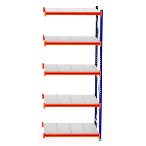 RackZone Longspan Shelving Extender with steel panels, 800mm depth.