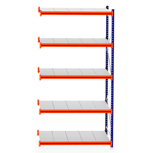 RackZone Longspan Shelving Extender, 800mm depth, steel panels, empty shelves.