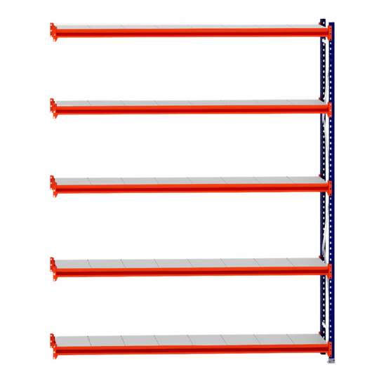 RackZone Longspan Shelving Extender with steel panels, 400mm depth.