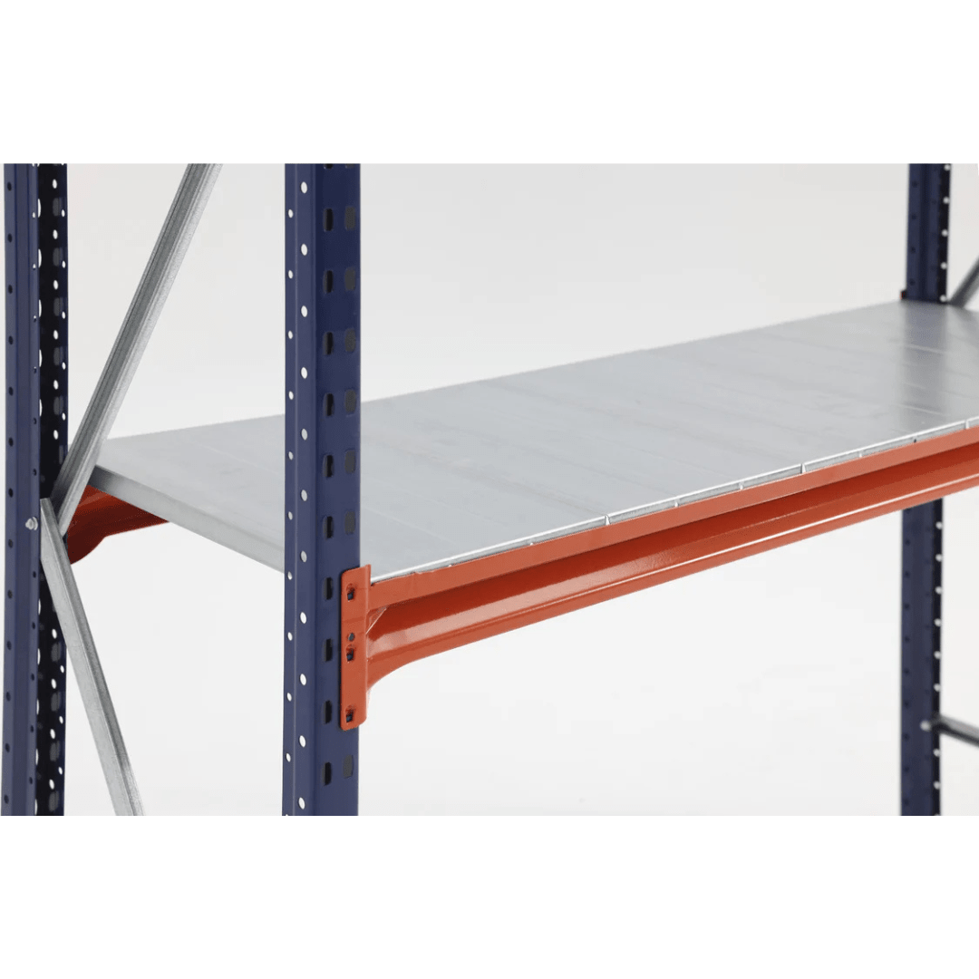 RackZone Longspan Shelving 1800x800 Extra Level with steel panel shelves.