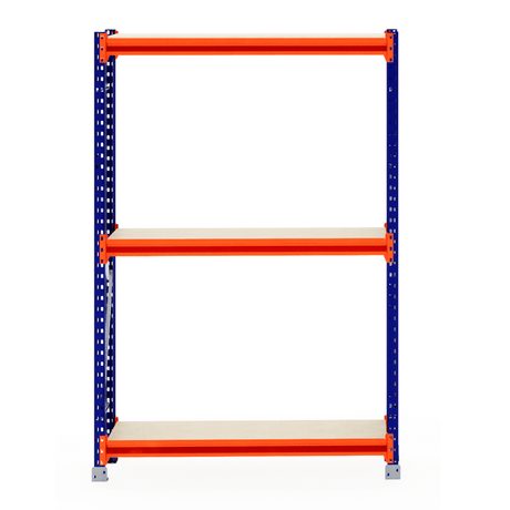 RackZone Longspan Shelving 400mm with laminated timber, starter unit.