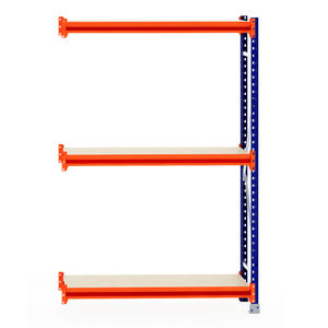 RackZone Longspan Shelving 400mm with laminated timber extender shelves.