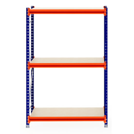 RackZone Longspan Shelving 800mm Starter, laminated timber, empty.