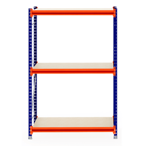 RackZone Longspan Shelving 800mm Starter, laminated timber, empty.