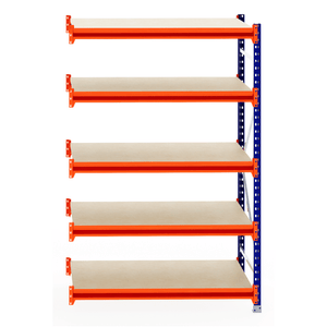 RackZone Longspan Shelving Extender, 800mm deep, laminated timber shelves.