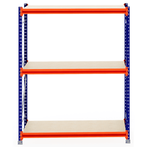 RackZone Longspan Shelving, 800mm deep, laminated timber shelves, starter unit.