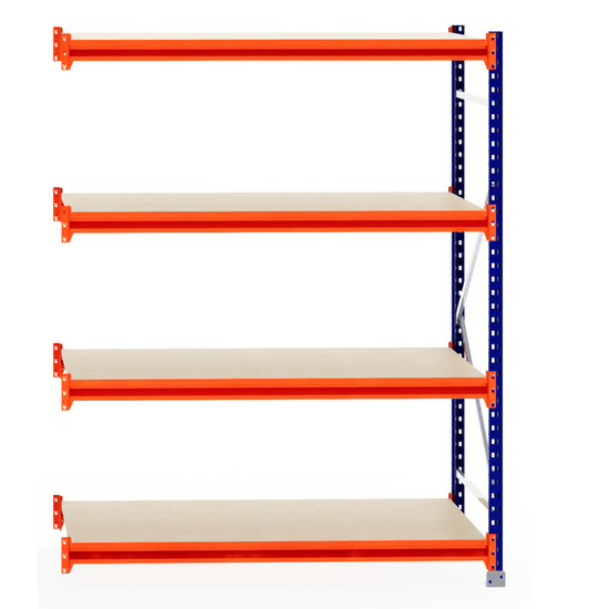 RackZone Longspan Shelving Extender, 800mm deep, laminated timber shelves.