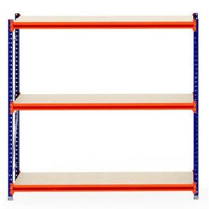 RackZone Longspan Shelving 600mm Depth Starter, laminated timber, empty shelves.