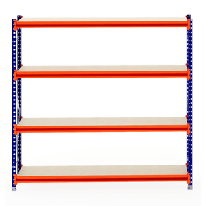 RackZone Longspan Starter, 5 empty laminated timber shelves, 600mm depth.