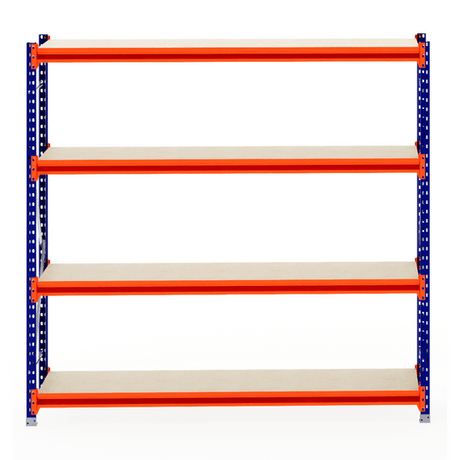 RackZone Longspan Starter, 5 empty laminated timber shelves, 600mm depth.