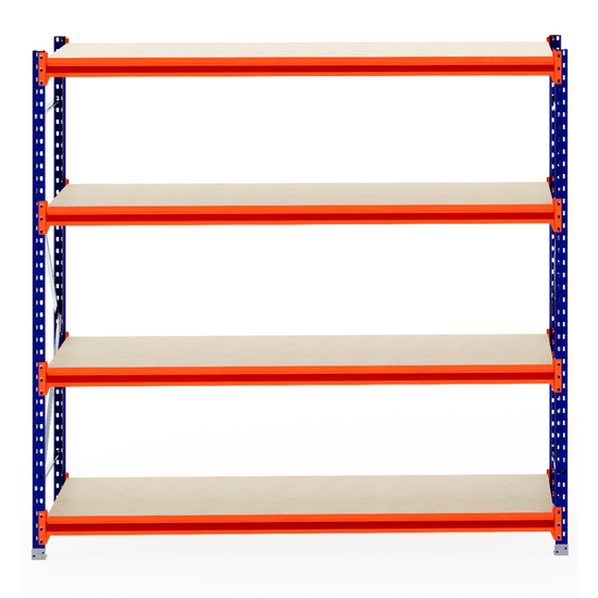 RackZone Longspan Shelving 800mm Starter with laminated timber shelves.