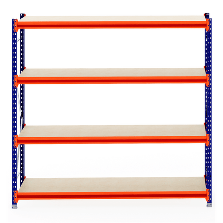 RackZone Longspan Shelving 800mm Starter with laminated timber shelves.