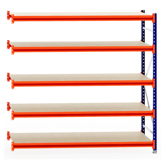 RackZone Longspan Shelving 800mm Deep, Laminated Timber - Extender.