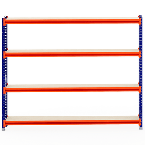 RackZone Longspan Shelving, 400mm depth, laminated timber, starter unit.
