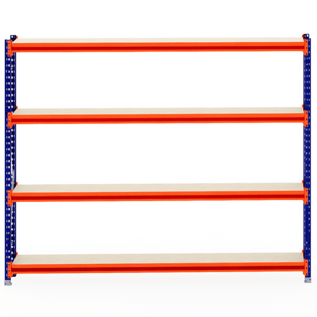 RackZone Longspan Shelving, 400mm depth, laminated timber, starter unit.