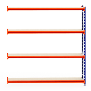 RackZone Longspan Shelving 400mm Laminated Timber Extender, side view.