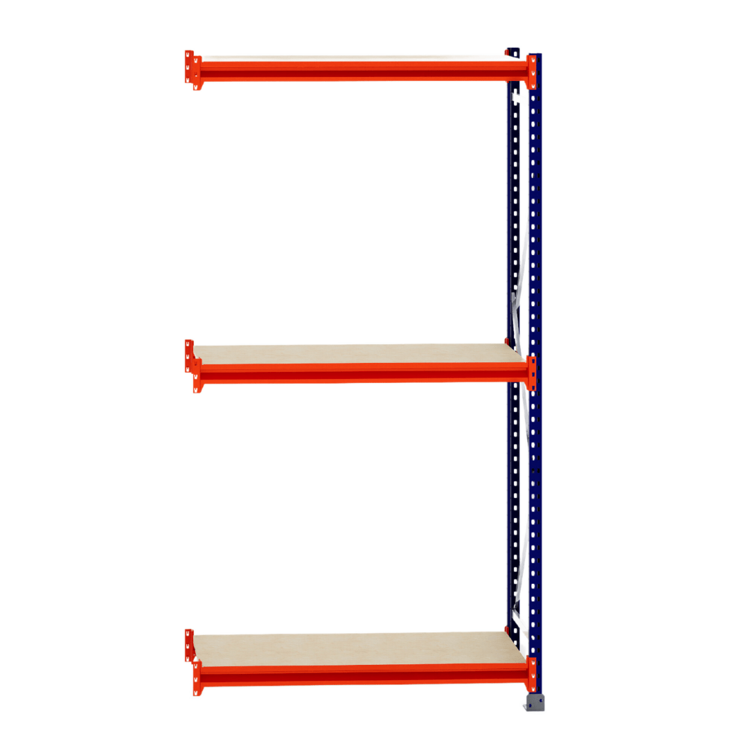 RackZone Longspan Shelving 400mm with 3 timber shelves, plain white background.