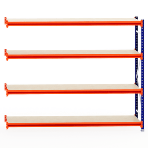 RackZone Longspan Shelving 600mm Deep with Laminated Timber, Extender unit.