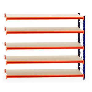 RackZone Longspan Shelving 800mm with timber shelves, extender model.
