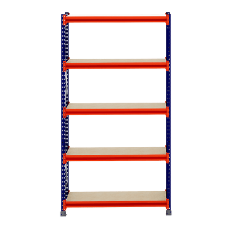 RackZone Longspan Shelving 400mm with five laminated timber shelves.