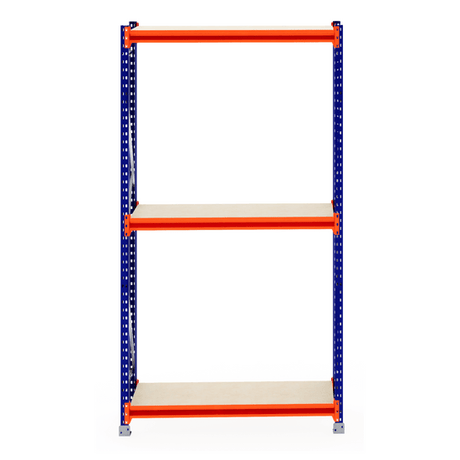 RackZone Longspan Shelving 600mm Depth Laminated Timber Starter, empty frame.