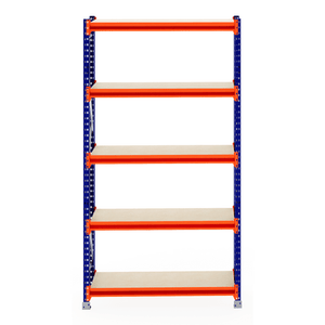 RackZone Longspan Shelving Starter, 600mm depth, laminated timber shelves.