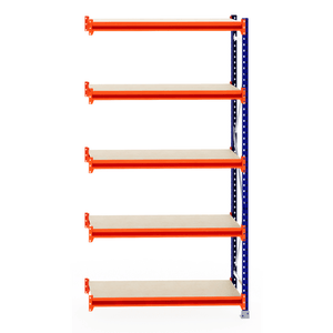 RackZone Longspan Shelving Extender, 600mm depth, with laminated timber shelves.