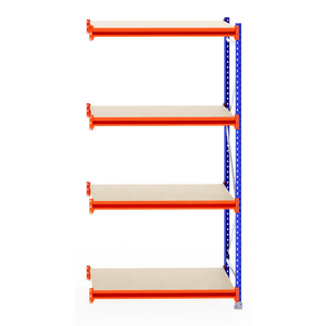 RackZone Longspan Shelving, 800mm deep, laminated timber extender.