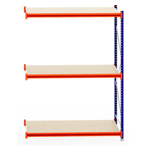 RackZone Longspan Shelving Extender, 800mm deep with laminated timber shelves.