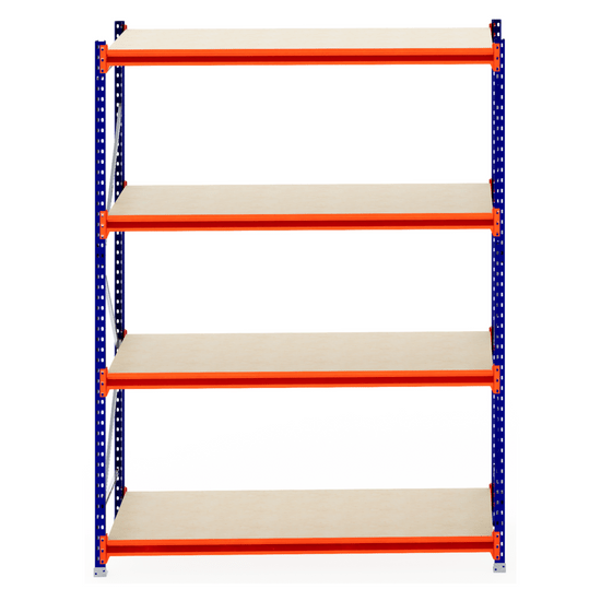 RackZone Longspan 800mm Depth Timber Shelving, 5-shelf starter, freestanding.
