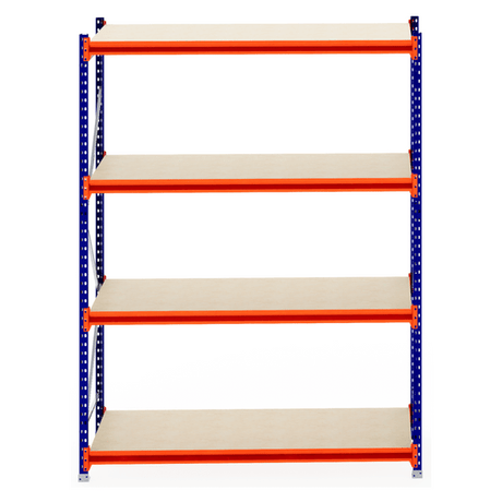 RackZone Longspan 800mm Depth Timber Shelving, 5-shelf starter, freestanding.