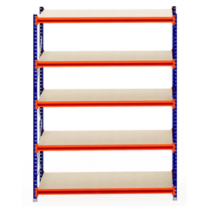 RackZone Longspan 800mm Timber Starter: 6-tier metal frame shelving unit.