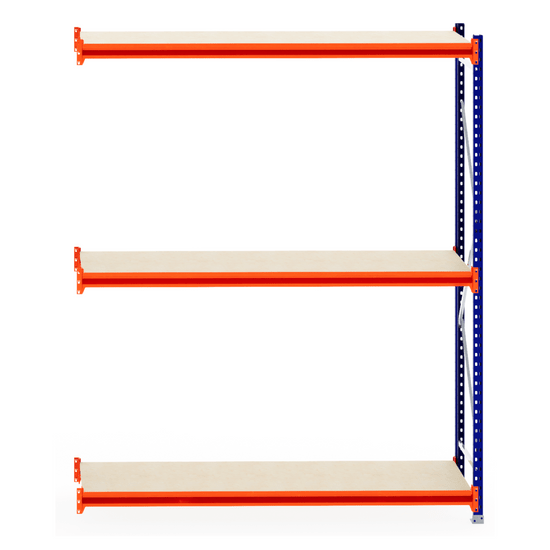 RackZone Longspan Shelving Extender, 800mm deep, with 3 timber shelves.