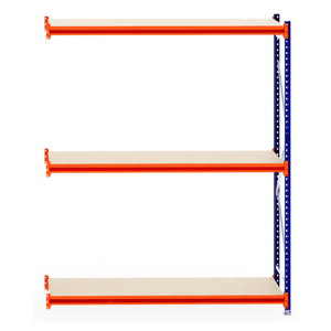RackZone Longspan Shelving Extender, 800mm deep, with 3 timber shelves.