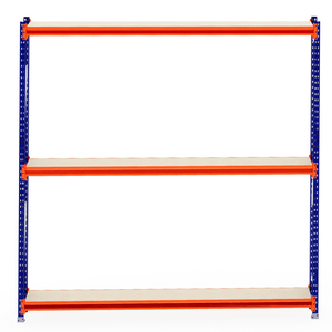 RackZone Longspan Shelving 400mm Depth with laminated timber shelves.