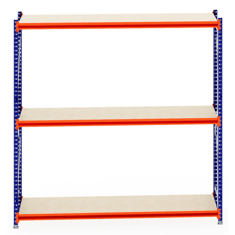 RackZone Longspan Shelving 800mm Starter with laminated timber shelves.