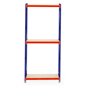 RackZone Longspan Shelving 600mm with laminated timber shelves, starter unit.