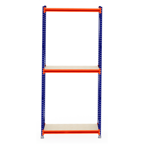 RackZone Longspan Shelving 600mm with laminated timber shelves, starter unit.